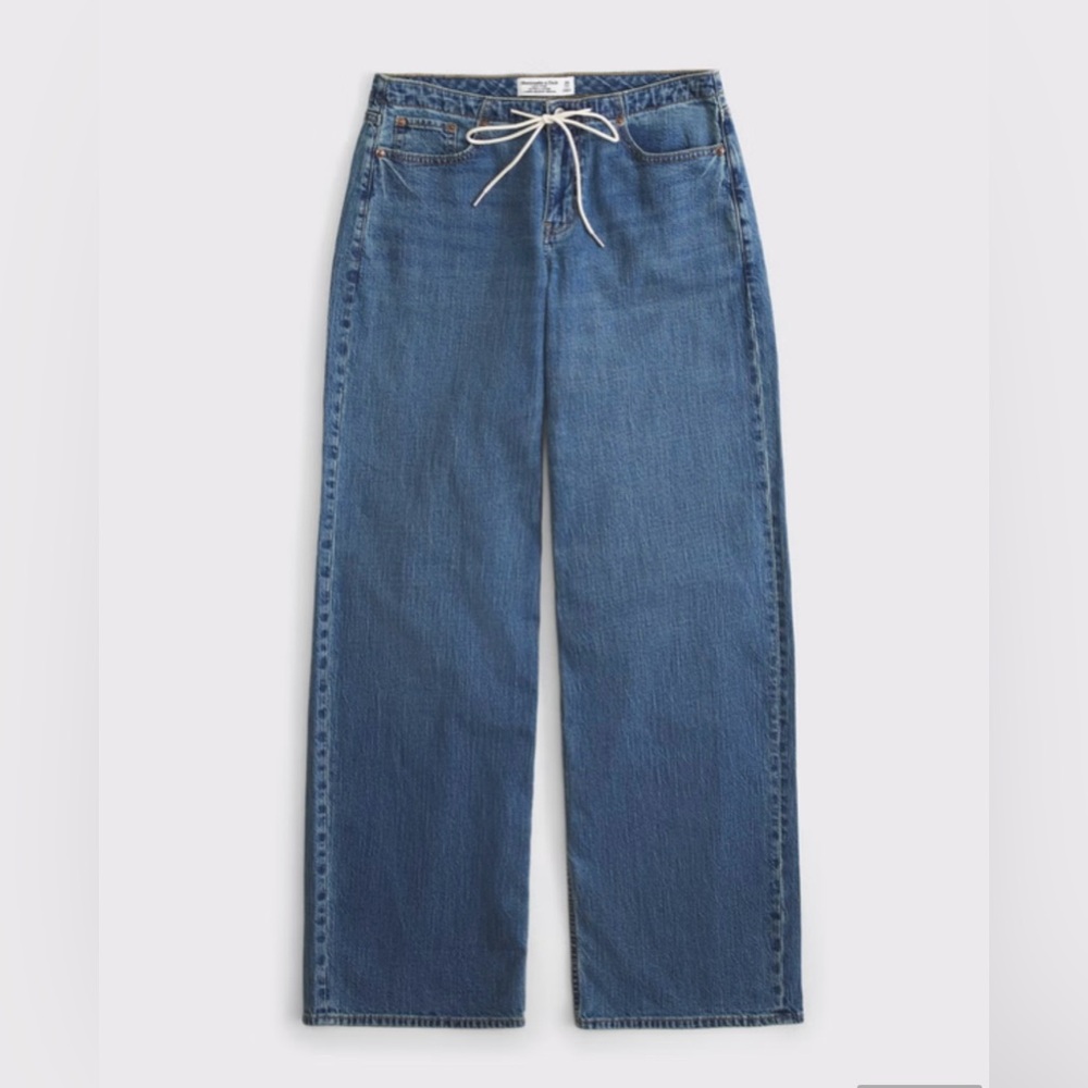 Low rise Abercrombie draw string jeans 26 NEW